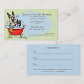 ペットトリマースパウェットドッグズ緑茶アポイントメント 予約カード (正面/裏面)