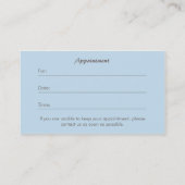 ペットトリマースパウェットドッグズ緑茶アポイントメント 予約カード (裏面)