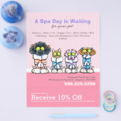 ペットトリマースパドッグキャットローブピンクのクーポンアド チラシ (シングル)