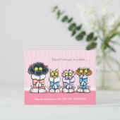 ペットトリマースパドッグキャットローブピンクのクーポンメーラー ポストカード (スタンド正面)