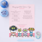 ペットトリマースパドッグキャットローブピンク価格シート チラシ (シングル)