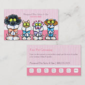 ペットトリマースパドッグキャットローブ割引パンチ ロイヤリティカード (正面/裏面)