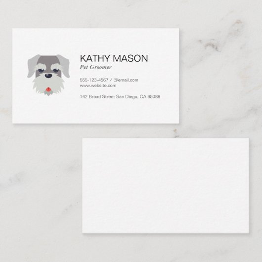 ペットトリマードギーデイ気に 名刺 (正面/裏面)