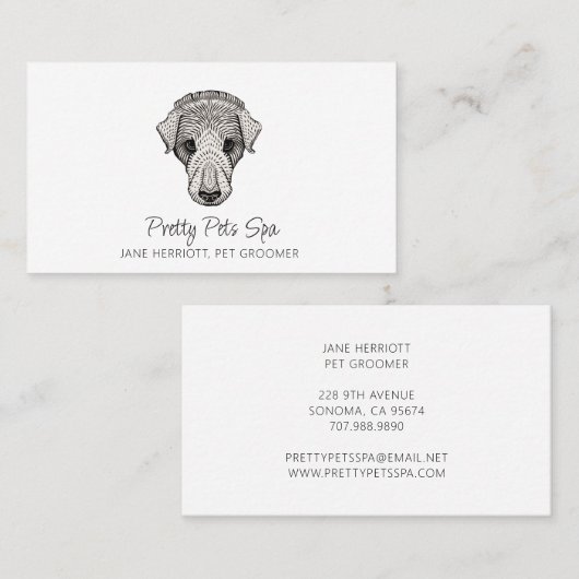 ペットトリマードッグスパ 名刺 (正面/裏面)