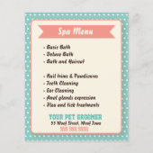 ペットトリマーフライヤー – カスタマイズ可能な両面 チラシ (裏面)