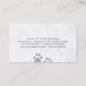 ペットトリマー |かわいいポメラニア犬 |金ゴールド金属トリム 名刺 (裏面)