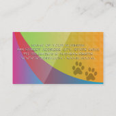 ペットトリマー |かわいい犬 |ヘアツールの名刺 名刺 (裏面)