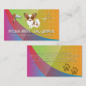 ペットトリマー |かわいい犬 |ヘアツールの名刺 名刺 (正面/裏面)