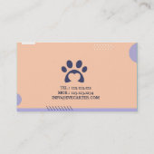 ペットトリマー/プロフェッショナルファー気にカード 名刺 (裏面)