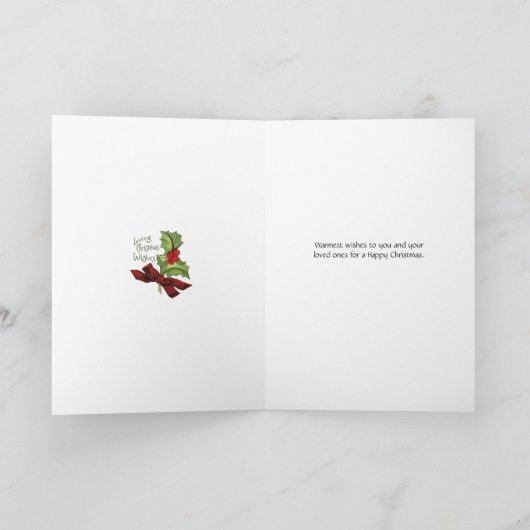 ペットトリマー-ヴィンテージサンタのためのクリスマスカード シーズンカード (内部)