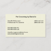 ペットトリマー 名刺 (裏面)