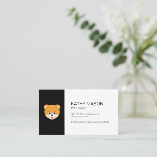 ペットトリマー 名刺 (スタンド正面)