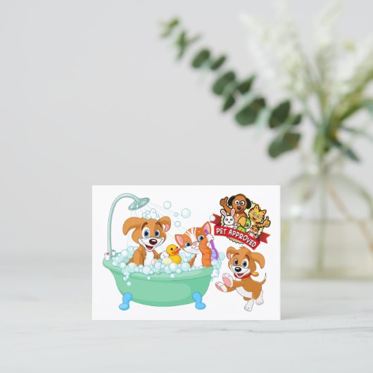 ペットトリマー 名刺 (スタンド正面)