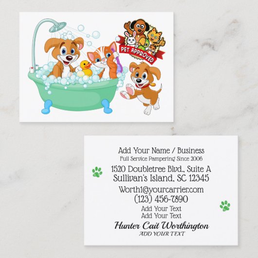 ペットトリマー 名刺 (正面/裏面)