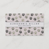 ペットトリマー |淡い色の赤面ピンクポープリント 名刺 (正面)