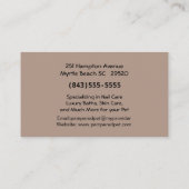 ペットトリマー/Vet名刺 名刺 (裏面)