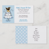 ペットトリーツベーカリーnパーティーパグベイビーブルー 名刺 (正面/裏面)