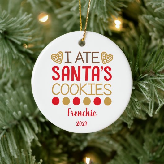 ペットドおもしろいパーソナライズされたグの子犬の写真 セラミックオーナメント (ツリー)