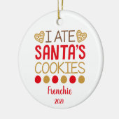 ペットドおもしろいパーソナライズされたグの子犬の写真 セラミックオーナメント (左)