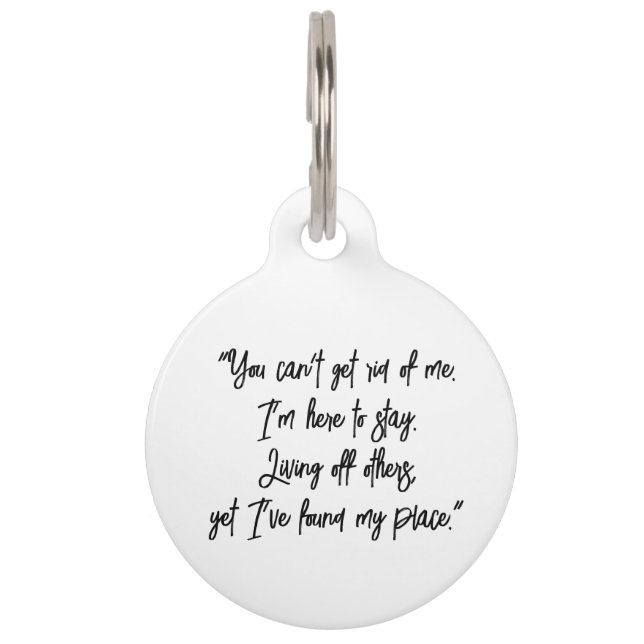 ペットドッグおもしろいキャットカスタマイズユーアID 失った ペット　ネームタグ (正面)