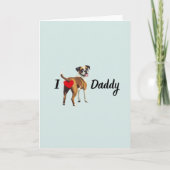 ペットドッグおもしろいバム出身のボクサードッグお尻父親の日 カード (正面)