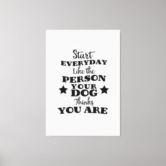 ペットドッグおもしろい引用文 キャンバスプリント (正面)