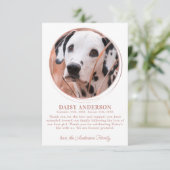 ペットドッグカスタムメモリアルバラ金ゴールド悔やみや弔慰 サンキューカード (スタンド正面)