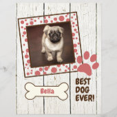 ペットドッグガールフォトスクラップブックカードストック紙 (正面)