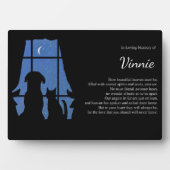 ペットドッグキャットスピリチュアルメモリアル名前をカスタムする フォトプラーク (正面)