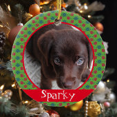 ペットドッグキャットフォトポープリントモノグラム セラミックオーナメント