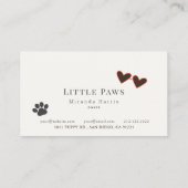 ペットドッグキャットブティックアパレル衣料襟 名刺 (裏面)