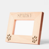 ペットドッグキャットポーズラブ名前をカスタムする レーザー彫刻フレーム (左)