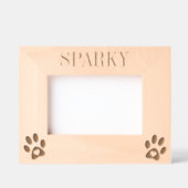 ペットドッグキャットポーズラブ名前をカスタムする レーザー彫刻フレーム (正面)