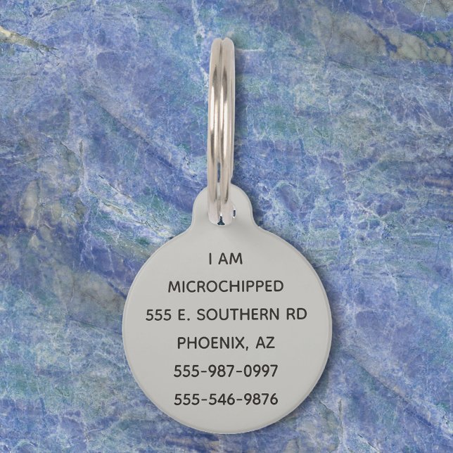 ペットドッグキャットモノグラムラベルカスタマイズマイクロチップ ペット　ネームタグ (クリエイターアップロード済み)