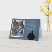 ペットドッグキャット悔やみや弔慰カスタム写真 カード (黄色い花)