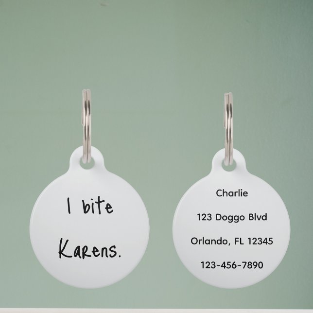 ペットドッグキャットIにかまれたカレンおもしろいスのカカスタムラー失った ペット　ネームタグ (クリエイターアップロード済み)
