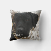 ペットドッグシンプル恋人パーソナライズされた2枚の写真 クッション (裏面)