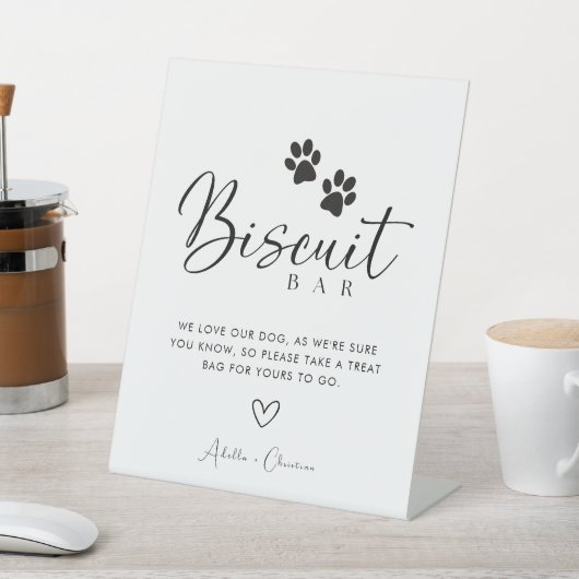 ペットドッグトリートビーフビスケットバー結婚のサイン 台座サイン (インサイチュ)