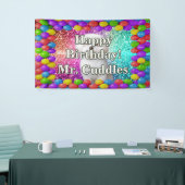 ペットドッグパーソナライズされたキャラクター誕生日バナー 横断幕 (トレードショー)