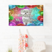 ペットドッグパーソナライズされたキャラクター誕生日バナー 横断幕 (インサイチュ)