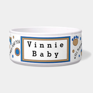 ペットドッグブルーボウル大き遊い「食べ物の意志」 ボウル