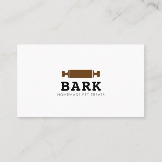 ペットドッグベーカリーの家庭で作った犬がおやつをする 名刺 (正面)