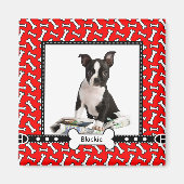 ペットドッグポートレート写真テンプレート冷蔵庫用マグネット マグネット (正面)