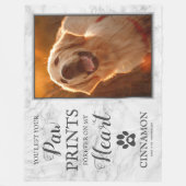 ペットドッグメモリアルキープサクマーブルフリースブランケット フリースブランケット (正面)