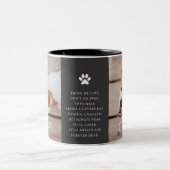 ペットドッグメモリアルモダン引用文シンプルシック写真 ツートーンマグカップ (中央)