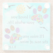 ペットドッグメモリアル悔やみや弔慰コースター ガラスコースター (裏面)