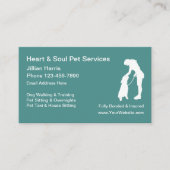 ペットドッグ座りサービス 名刺 (正面)