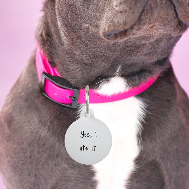 ペットドッグ猫Yes食べ失ったおもしろいカスタム ペット　ネームタグ (クリエイターアップロード済み)