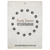 ペットドッグ獣医グルーミング搭乗サービス クリップボード (裏面)