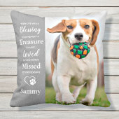 ペットドッグ記念パーソナライズされた2写真悔やみや弔慰 クッション